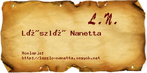 László Nanetta névjegykártya